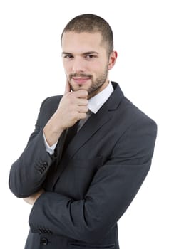 young business man portrait isolated on white