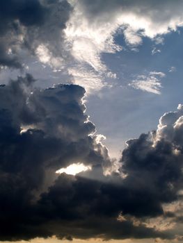 different colorful sky clouds set