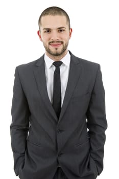 young business man portrait isolated on white