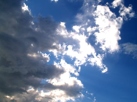 different colorful sky clouds set
