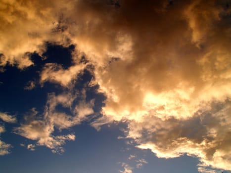 different colorful sky clouds set