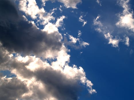 different colorful sky clouds set