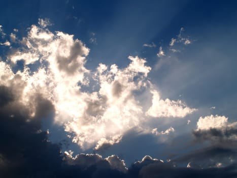 different colorful sky clouds set