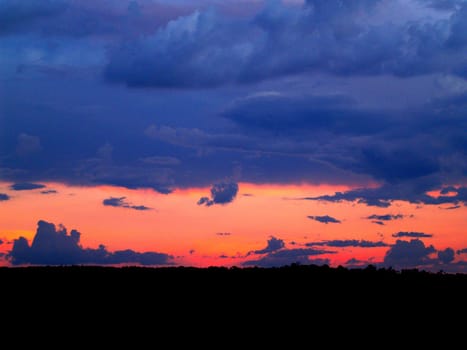 different colorful sky clouds set