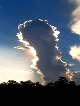 different colorful sky clouds set