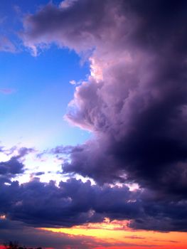 different colorful sky clouds set