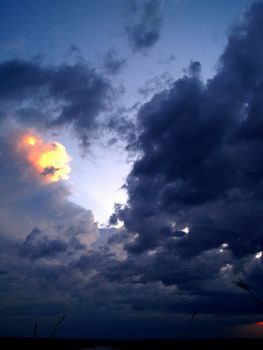 different colorful sky clouds set