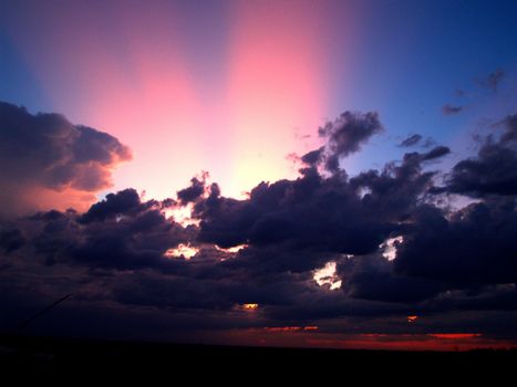 different colorful sky clouds set