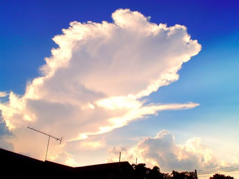 different colorful sky clouds set