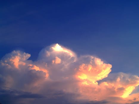 different colorful sky clouds set