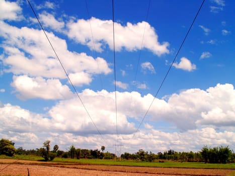 different colorful sky clouds set
