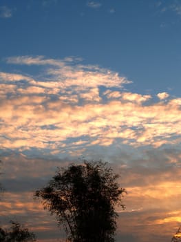 different colorful sky clouds set