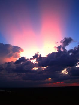 different colorful sky clouds set