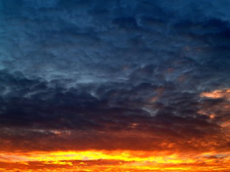 different colorful sky clouds set