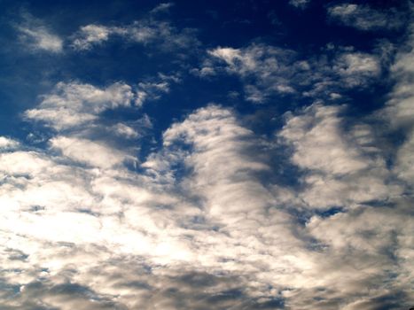 different colorful sky clouds set