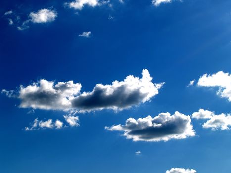 different colorful sky clouds set