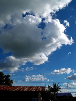 different colorful sky clouds set