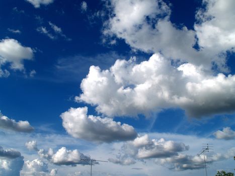 different colorful sky clouds set