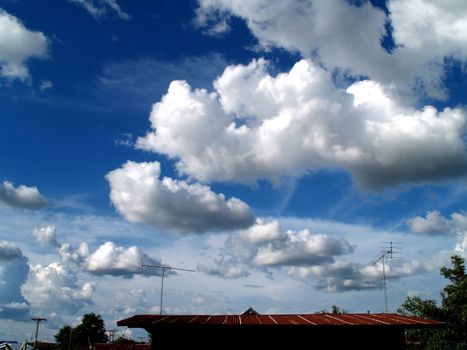 different colorful sky clouds set