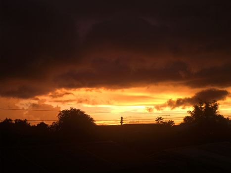 different colorful sky clouds set