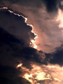 different colorful sky clouds set