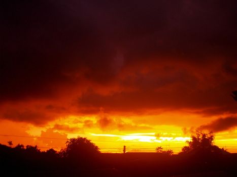 different colorful sky clouds set