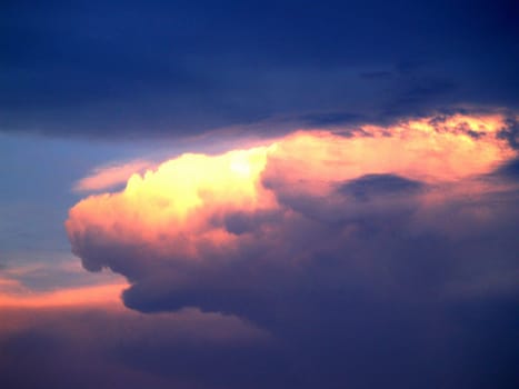 different colorful sky clouds set