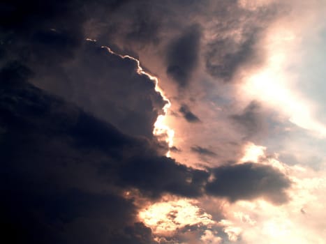 different colorful sky clouds set
