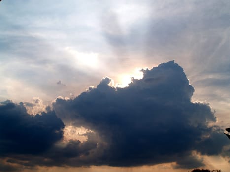 different colorful sky clouds set