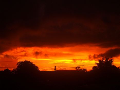 different colorful sky clouds set