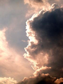 different colorful sky clouds set