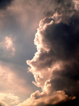 different colorful sky clouds set