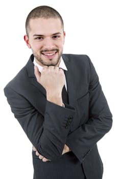 young business man portrait isolated on white