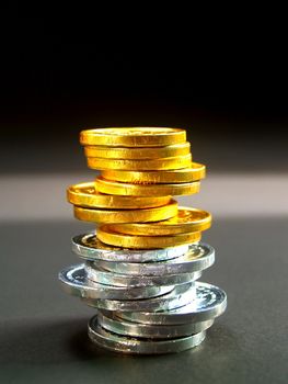 money coin stack