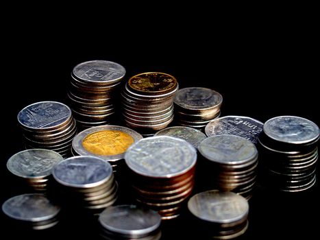 money coin stack