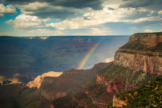Rainbow over a canyon, Grand Canyon, Grand Canyon National Park, Arizona, USA