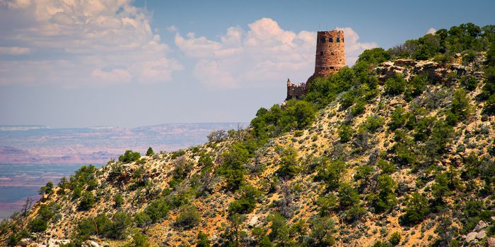 Tower on a hill in Grand Canyon, Grand Canyon National Park, Arizona, USA