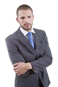 young business man portrait isolated on white