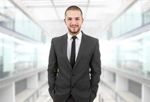 young business man happy at the office