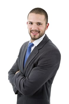 young business man portrait isolated on white