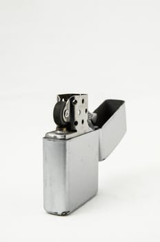 Vintage Zippo Style Lighter On a White Background