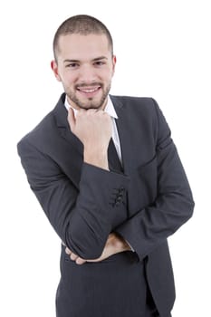 young business man portrait isolated on white