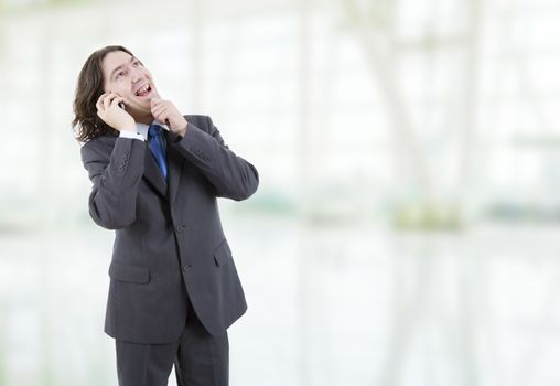 young business man on the phone at the office