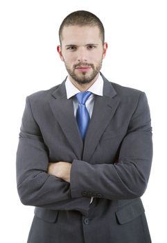 young business man portrait isolated on white