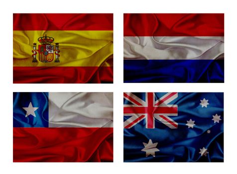 wave flags for soccer championship 2014. Groups B