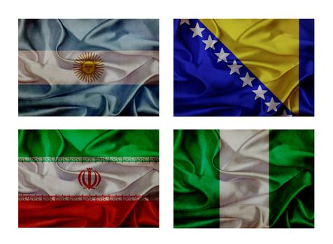 wave flags for soccer championship 2014. Groups F