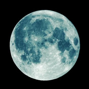 Full moon seen from a telescope from northern emisphere