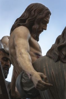 Brotherhood of the Holy Christ of the descent, work of the Spanish sculptor Victor de los Rios, Linares, Jaen province, Andalusia, Spain