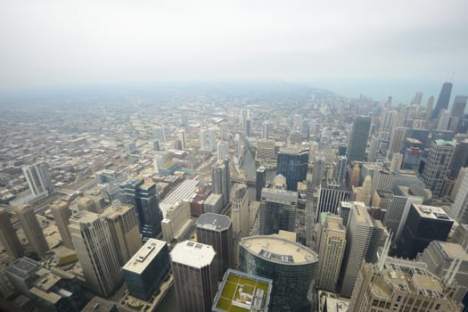 top view of building in chicago