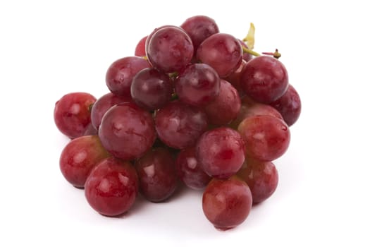 Fresh grapes on a white background